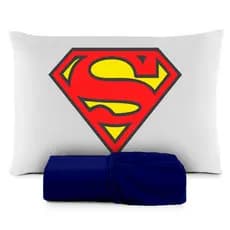 Jogo De Lencol super homem com fronha estampada