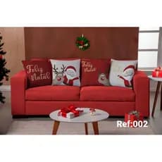 Jogo de capas de almofadas Natal c/ 04 uidades estampa digital