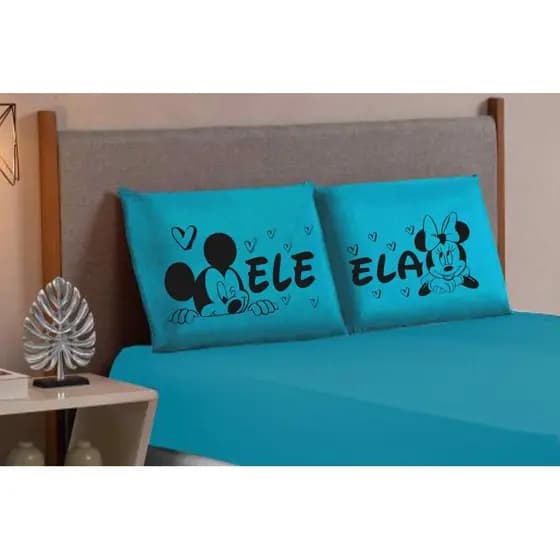 jogo de lençol casal Ele e Ela Queen/King