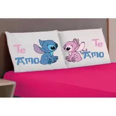 Jogo de Lençol Stitch 3 pçs Queen/King com elatico