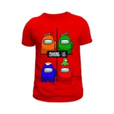 Camisa-Camiseta Among Us Jogo infantil e Adulto Blusa unissex 100% Algodão Azul 30.1 T-shirt Envio imediato