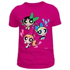 Camiseta Infantil  Adulto Meninas Super Poderosas Feminina Docinho Florzinha e Lindinha 100% Algodão