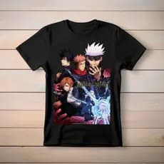 Camisa-Camiseta Jujutsu Kaisen Infantil e Adulto Anime Geek 100% Algodão