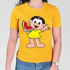 Camiseta Adulto e infantil Personagens turma da monica 100% algodão