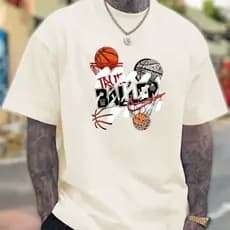 T-shirt Camiseta Camisa Masculina 100% Algodão Fio 30.1 Personalizada Estampada Basquete (Ref 2377) Algodão Envio Rapido