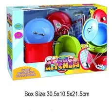 Conjunto de panelas de cozinha de brinquedo colorido para crianças multicolorido