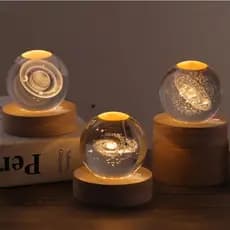 Luminária Noturna de Cristal Brilhante