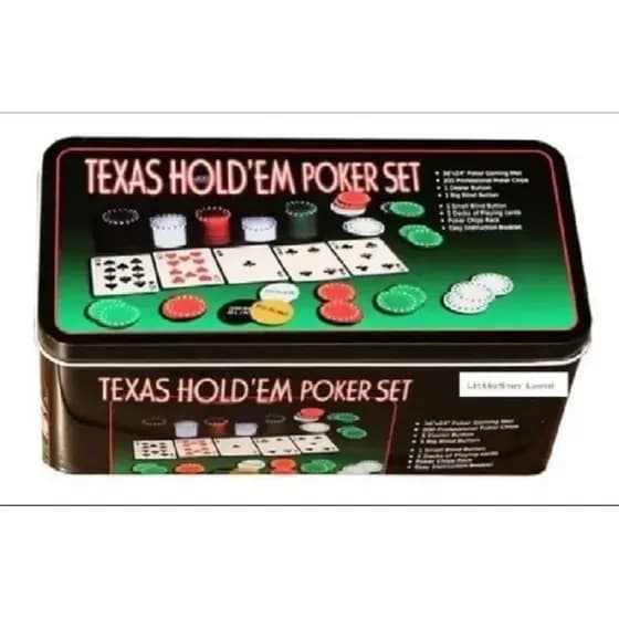 Jogo De Lata Poker Texas Hold'em Poker Set Profissional Lata