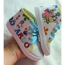 tenis botinha personalizado temático tema menino  bob calça quadrada