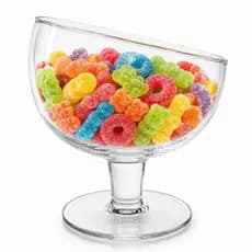 Bomboniere de Vidro com Pé 350ml Porta Doces Balas Biscoitos Cápsulas de Café Baleiro Decorativo Mesa Posta Boca Torta