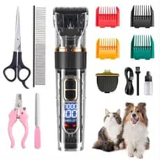 Kit Máquina Para Tosar Pet Tesoura Pente Lixa Máquina Profissional Para Cachorro & Gato