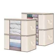 Organizador de Sacos de Armazenagem de Roupas com Cabo Reforçado e Zíper Robusto para Cobertores de Cama Dobráveis