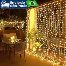 3x3M Luz De Cortina 300 LED 8 Modos De Iluminação Luzes De Fada  Fadas USB Para Decorações De Natal