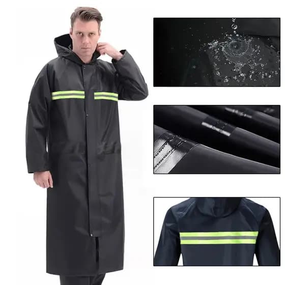 Capa de Chuva Reforçada Maior Pesca À Prova D'água Para Adultos Caminhadas  Ao Ar Livre