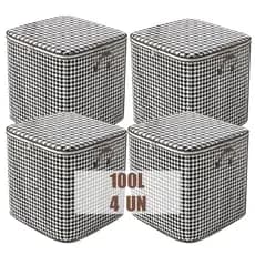 4pcs 100L 180L Organizador de Roupas Bolsa Resistente à Umidade e Insetos Grande Capacidade