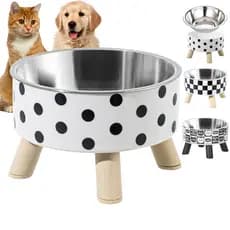Tigela De Para Pets Cães e Gatos Aço Inoxidável Gato Durável Anti-Corrosico Dupla camada comedouro