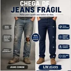 Calça Country Jeans Tradicional para Trabalho Básico Com Elastano direto da fabrica