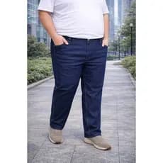 Calça Jeans Plus Size Masculina Do 50 ao 70 Com Elastano Confortável Stretch Azul e Preta