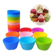 kit 60 Forminhas Forma Assadeira para Cupcake Mini Muffin Bolinho silicone