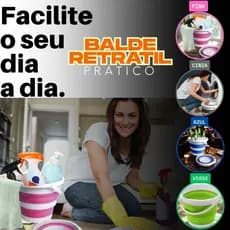 Balde Retratil 3l Mágico dobrável Flexível