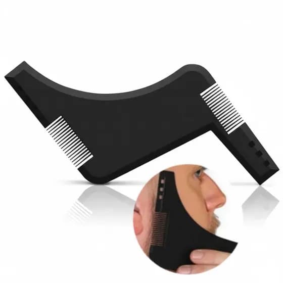 Molde para Barba/ Pente Modelador e Régua Aparadora Ideal para Barba e Contornos Precisos