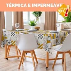 Toalha De Mesa 4 6 8 10 Lugares Forro Plástico Para Mesa Térmica Impermeável PVC Luxo Cozinha Sala Decoração