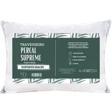 Travesseiro Antialérgico Antiacaro Macio Supreme 70x50cm Fibra Siliconada Premium Branco