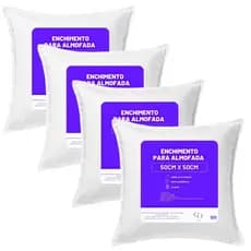 Kit 4 Almofadas Para Sofá Com Enchimento 50cm x 50cm Grande Fibra Siliconada Decoração Antialérgica