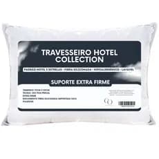 Travesseiro Hotel Collection 5 Estrelas Extra Firme Fibra Siliconada 70x50cm Antialérgico Antiacaro