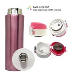 Garrafa Térmica 500ml Aço Inox Com Trava De Tampa Fast Cli