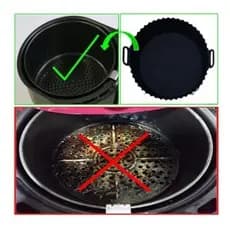 Forro Anti Aderente de Silicone para Air Fryer Não deforma com a Temperatura