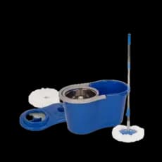 Mop Giratório 360° Com Balde Esfregão Microfibra Inox Limpeza Sem Esforço