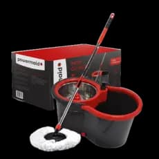 Mop Giratório 360° Com Balde e Rodas Esfregão Limpeza Prática Refil Microfibra Alta Absorção