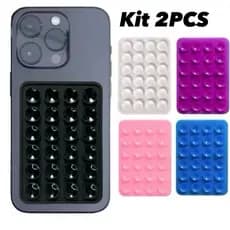 Kit 2 Peças Suporte de Silicone Ventosa para Capinha de Celular. Envio Rapido