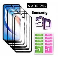 Kit 5 e 10 PEÇAS Película 3D Vidro Para Samsung A02 A03 A04 A22 A32 A34 A06 A14 A15 A16 A55 A24 A25 A26