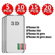 Kit 5/10/15/20 PCS Pelicula 3D Vidro para IPhone 16/16e/16Pro/16Pro Max