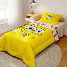 Jogo de Edredom Infantil Dupla Face Bob Esponja