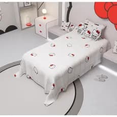 Jogo De Cama Infantil 2 Peças Lençol e Fronha Kids Hello Kitty