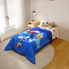 Jogo de Edredom Infantil Solteiro Dupla Face Sonic