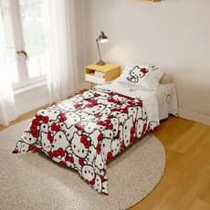 Jogo de Edredom Infantil Dupla Face Hello Kitty