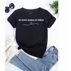 Camiseta Dulce María - No Pares Nunca de Sonãr Preta - Modelo 2