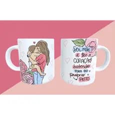 Caneca Dia das mães, Caneca Feliz dia das mães, Caneca Amor em ser mãe, Caneca Mãe de Casal, Lembrancinha dia das mães