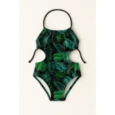 Maiô Infantil Frente Única Menina Feminino Moda Praia Natação Banho Estampas Florais E tropicais