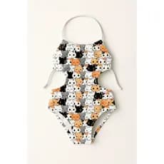 Maiô Infantil Frente Única Menina Feminino Moda Praia Natação Banho Estampas Pets Lovers Fofinhos