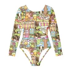 Maiô Biquíni Infantil Bebê Menina Juvenil Feminino Moda Praia Natação Desenhos Proteção Solar UV50+