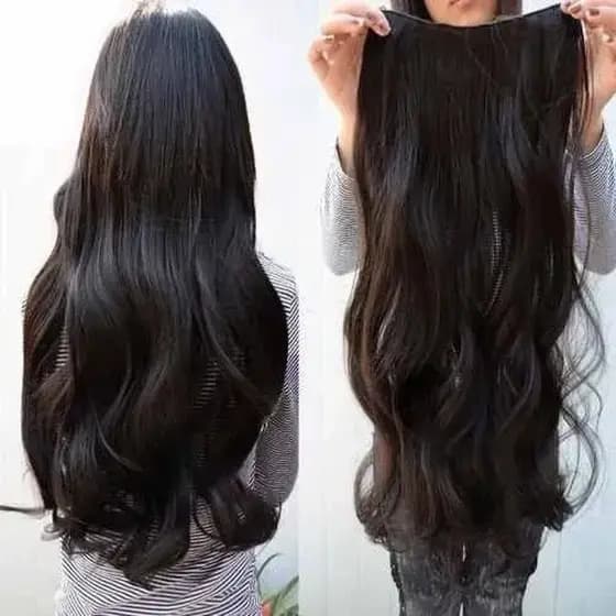 Aplique Cabelo Tic Tac Orgânico Ondulado E LISO 70 Cm 150g-WENG