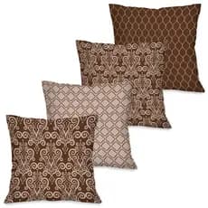 Kit 4 Capas de Almofada Decorativas Arabescos 45x45cm Casa & Decoração