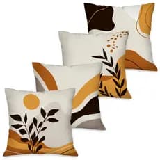 Kit 4 Capas de Almofadas Decorativas Abstrato Dcorô 45x45 cm