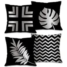 Kit 4 Capas de Almofada Decorativas Costela de Adão 45X45 Dcorô