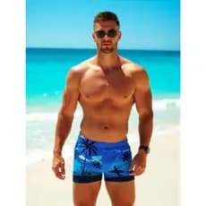 sunga de praia masculino de verão, com vários elementos